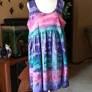 Common Threads Shift Tie- Dye Dress..